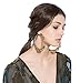 Celebrity Style Vintage Gold Plated Large Bamboo Hoop Earrings (One Hoop Bamboo Earring)