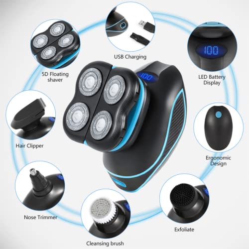 Head Shaver, Head Shavers for Bald Men, 5D Floating Electric Shaver for