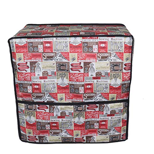 Sewing Machine Cover,Sewing Machine Cover and Carrying Case, Dust Cover Protector That Fits Most Standard Brother & Singer Machines, Collapsible with Storage Pocket TFC490