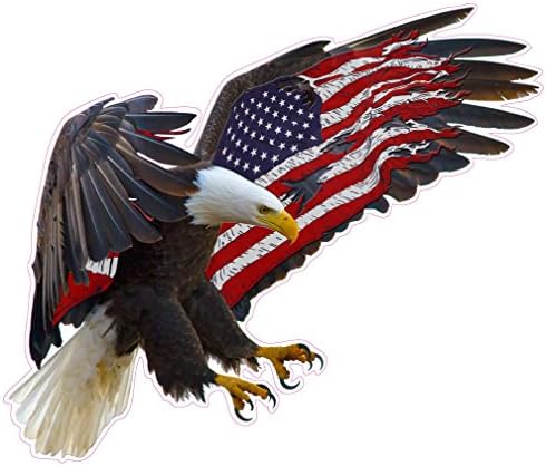American Eagle American Flag 2.0 Large Decal 24" x 21" in Size
