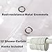Adwaita 10 Guage Design Clear Shower Curtain Liner, Plastic 3D Water Cube Clear Shower Curtain Liner,No Odors, Eco Friendly