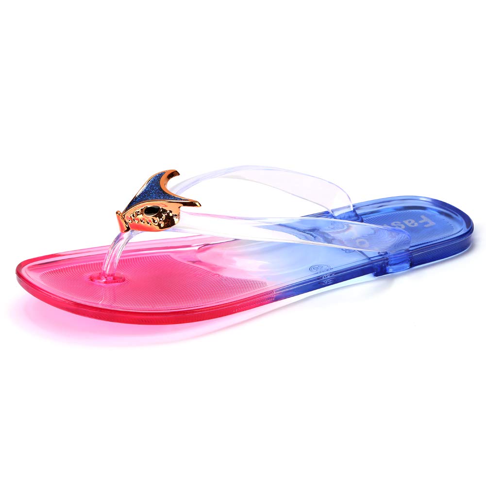 clear flip flops jelly