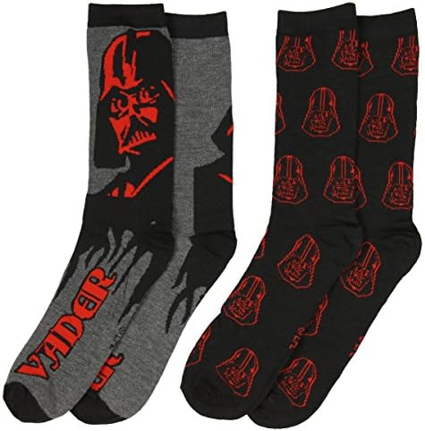 Mens 2Pk Crew Darth Vader