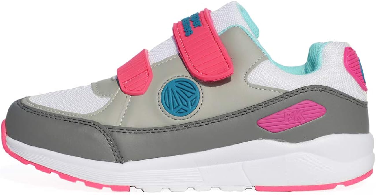 Amazon Paperplanes Kids ベルクロシューズ 子供スクール シューズスニーカーpk7016 cm グレーピンク 運動靴 スニーカー
