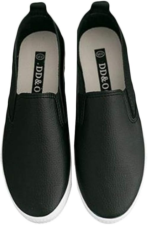 Amazon Suiyi スーイ レディーススニーカー スポーツシューズ レディースシューズ スニーカー レディーススリッポン 無地 フェイク レザー 軽量 ランニングシューズ 靴 ホワイト ブラック カジュアル おしゃれ 快適 通勤 通学 スニーカー