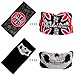 Neck Gaiter Skull MaskHeadband Bandanas Reusable Face MaskCover Fishing Motorcycle Halloween Headband2pcs (Camouflage Red)