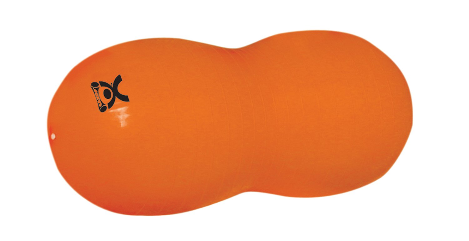CanDo Exercise roll / motoric ball / peanut-shaped fitness ball - CanDo® Peanut Ball - orange, 50 cm x 100 cm