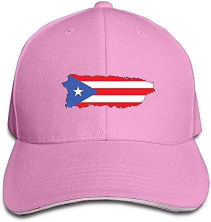 Pr Flag Unisex Peaked Baseball Cap Adjustable Snapback Hats