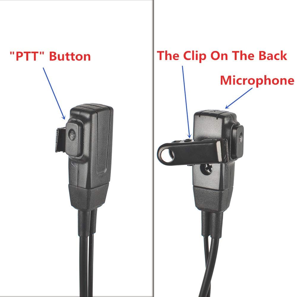 HYS D-Ring Walkie Talkie Headset Compatible with Motorola CP040 CP140 GP300 CLS1110 Two Way Radio - Image 5