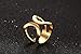 VNOX Fashion 18K Gold Plated Stainless Steel Double Chevron Ring for Women, (Gold Plated-Cuff, 7)