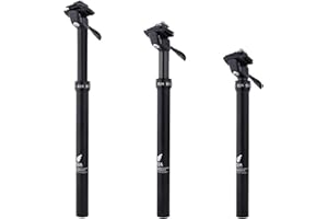 COOMENG EXA Form Upgraded Speed Up 27.2mm/30.9mm/31.6mm Cable-Less Hydraulic Dropper Seatpost, 100mm/120mm/125mm/150mm Travel Dropper Post for MTB/E-Bike/Road Bike