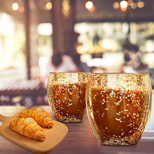 iClosam doppelwandige Gläser,Kaffeegläser Wassergläser Teegläser Weihnachtstassen Doppelwandiger Glasbecher… – Bild 4