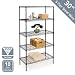 Seville Classics 5-Tier Black Epoxy Steel Wire Shelving, 30" W x 14" D x 60" H primary