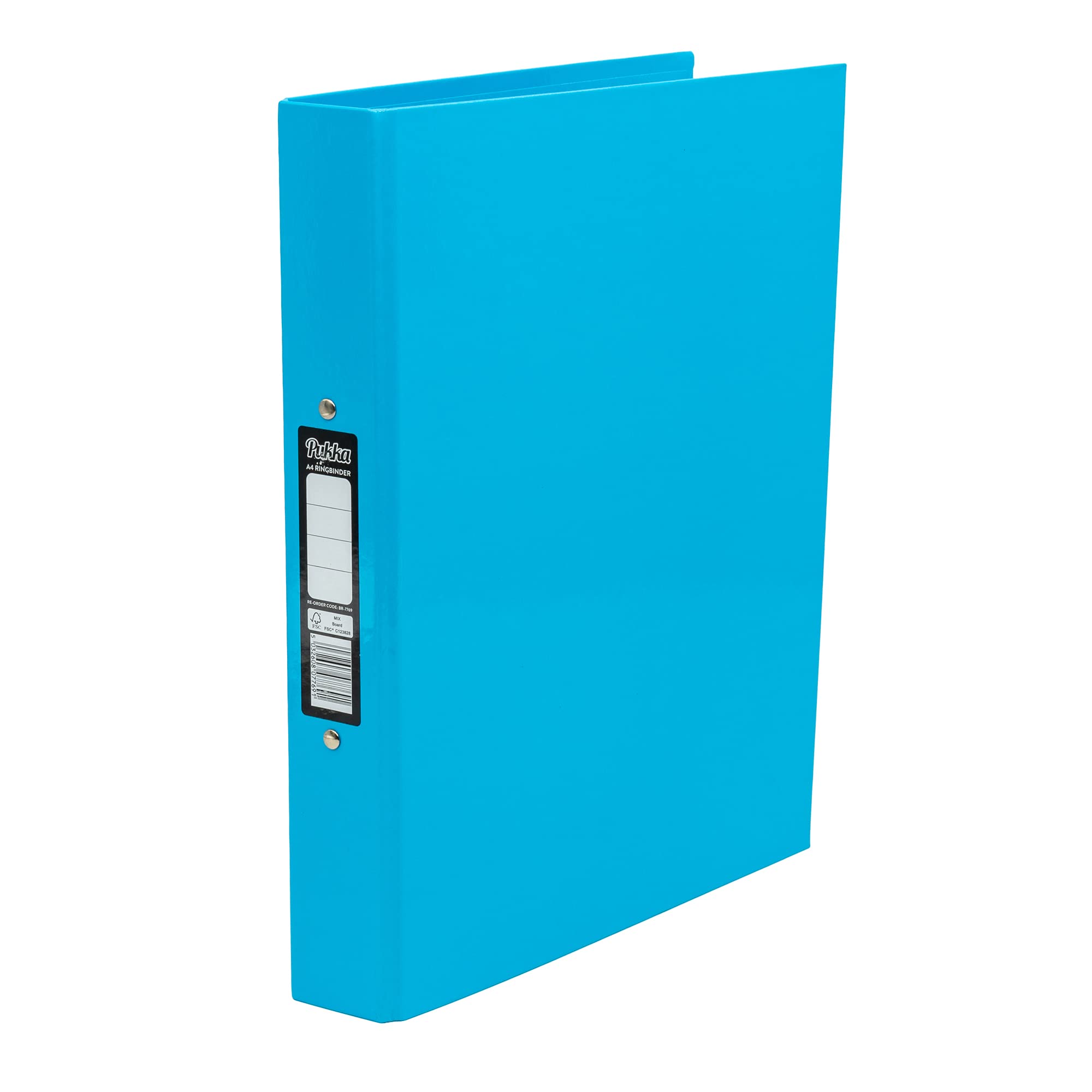 Pukka Pad, Brights A4 Ringbinder Files with 2 O-Ring Mechanism – 10 Pack – 40mm Spine with Customisable Label for Large Amounts of Documents – 32 x 26.3mm, Blue — image 1