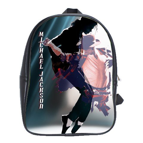 Micheal Jackson King of Pop Moon Walk Leather Notebook Laptop Macbook Ipad Bag School Backpack Rucksack Bags
