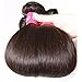 Dinoce Compatible with Longqi Beauty Brazilian Straight Hair 3 Bundles Remy Silky Straight Virgin Human Hair 300g 18 20 22 Inches Natural Color