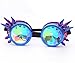 Rainbow Crystal Lenses Steampunk Glasses Chrome Finish Gotchic Welder Goggles