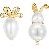 Easter Earrings Rabbit Bunny Carrot Stud Earrings Funny Earring