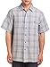 Haggar Men's Short Sleeve Microfiber Plaid Shirt