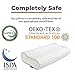 Lunvon Queen Memory Foam Bed Pillow for Sleeping Height Adjustable Cervical Pillow with Pain Relief Design Breathable Cooling Hypoallergenic Cotton Cover Protector CertiPUR-US, White