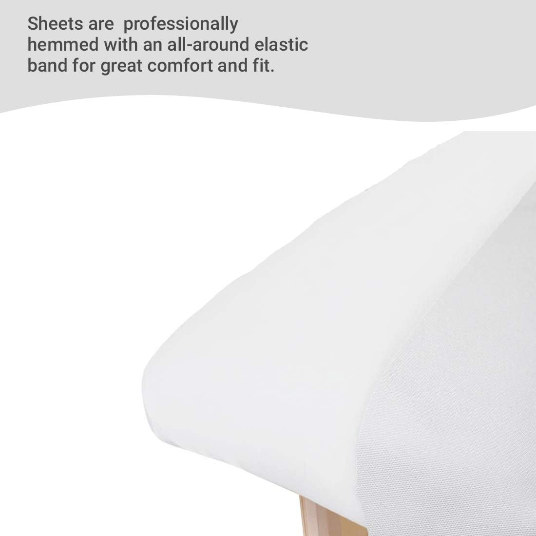ForPro Premium Microfiber 3-Piece Massage Sheet Set, White, Ultra-Light, Stain and Wrinkle-Resistant, Includes Massage Flat Sheet, Massage Fitted Sheet, and Massage Face Rest Cover: Health & Personal Care