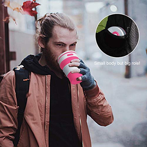 ROCONTRIP Silicone Collapsible Cup Convenient Travel Coffee Mug Lightweight Food Grade Silicone & PP BPA Free for Camping Hiking Outdoor Commuters (Cherry Red)