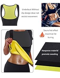 Camiseta sin mangas para sudar con efecto de sauna caliente, chaleco deportivo modelador de neopreno, torso largo