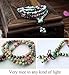 Cat Eye Jewels 108 Buddhist Prayer Beads Meditation Mala Beads Bracelet Necklace Cherry Turquoise