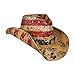 American Flag Straw Cowboy Hat, USA L-XL Size 8, Vintage Look W/Paint Splatter