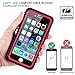 Temdan 33ft/10m Deep Floatable Waterproof Case for iPhone 6/6s(4.7inch) with Float Strap-Pink/Clear