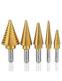 Soledi Titanium Paso Juego de brocas HSS Cobalt múltiples agujero acero de alta velocidad