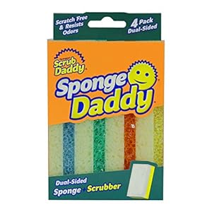 Scrub Daddy SPDDY4 SPMVP schuursponzen, dubbelzijdig, 4 stuks, gesorteerd