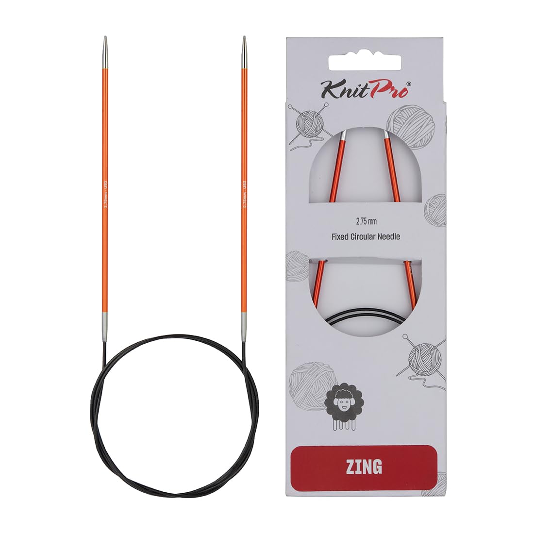 KnitPro Zing Fixed Circular Needles 47" (120cm) | Size 2.75mm