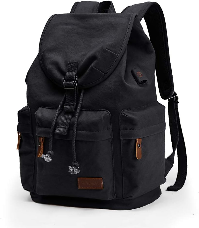 XINCADA Canvas Backpack Laptop Backpack 15.6 Inch Vintage Rucksack College School Backpacks Travel Bags for Men