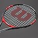 Wilson Federer Junior Tennis Racquet (25-Inch, Black/Red)