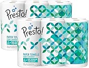 Amazon Brand - Presto! Flex-a-Size Paper Towels, Huge Roll, 12 Count = 30 Regular Rolls