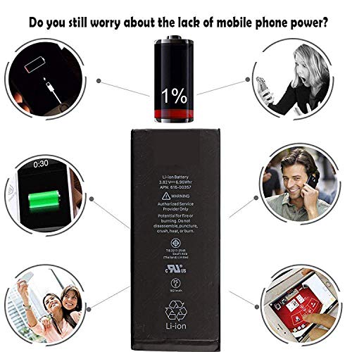 LONGLIFE Battery Replacement for Model iPhone 8 A1863 A1905 A1906 with Repair Tools Kit (Not for 8 Plus) Batería de repuesto