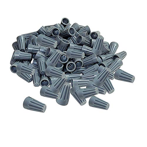 500Pcs twist on wire connectors - Grey #22 - #20 AWG Wire nut Bulk with Spring inserted, easy Screw on electrical caps - Thumbnail 6