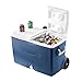 Rubbermaid Extreme 5-Day Wheeled Ice Chest Rolling Cooler, 50-Quart, Blue, FG2A9202MODBL