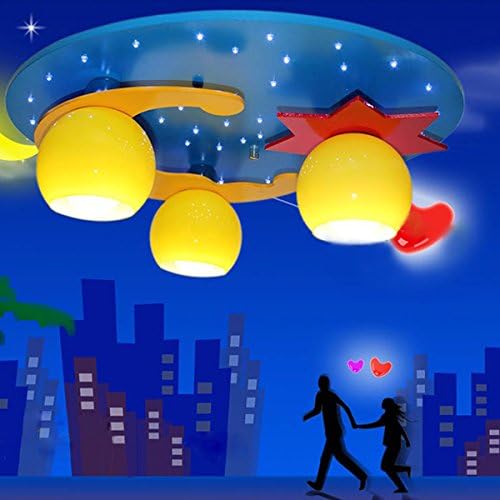 Blue Moon Star Cartoon Bedroom LED Ceiling Lights Children's Room 220V