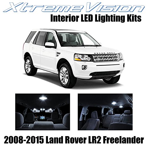 XtremeVision Land Rover LR2 Freelander SUV 2008-2015 (8 Pieces) Pure White Premium Interior LED Kit Package + Installation Tool