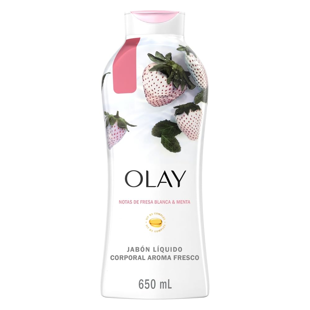 Olay Fresh Outlast Cooling White Strawberry & Mint Body Wash, 650 ml/22 oz