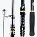 trout boy TROUTBOY Black Warrior Fishing Rod - 24 Ton Carbon Fiber Ultra Light Portable Telescopic Fishing Pole with CNC Machined Reel Seat, Stainless Steel Guides, EVA Fore Grip