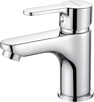 GRIFEMA Bathroom Basin Mixer Tap Single Lever Chrome Brass G3/8 H&C Hoses