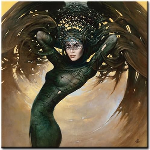 SQUARE ONE of Karol Bak Plexiglass / Acrylic Glass individual construction, Frauenbildnis Image Acrylic Glass Size 30 CM x 30 CM-Plexi Collection