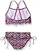 Kanu Surf Big Girls Hannah Fringe Bikini Swimsuit, Purple, 10