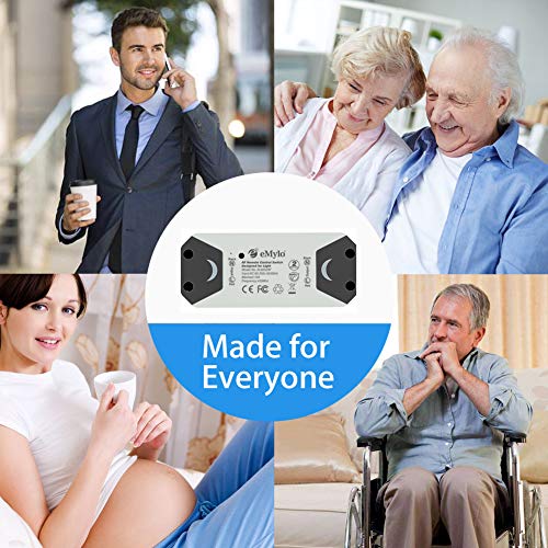 eMylo Smart Wireless Relay Switch RF 220V Two 2-Channel Remote Control Switch 90-250V RF Relay Switch Home Automation 433Mhz with Two Transmitters 2 packs - Thumbnail 6