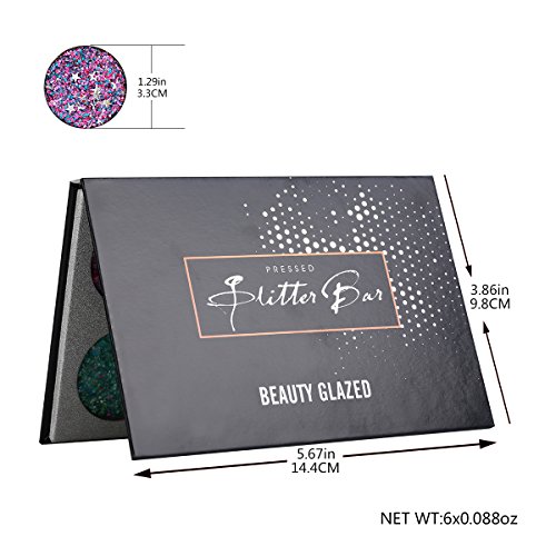 image for BG The PRESSED Glitter Bar B22A | BEAUTY GLAZED 6 Color Pressed Glitte