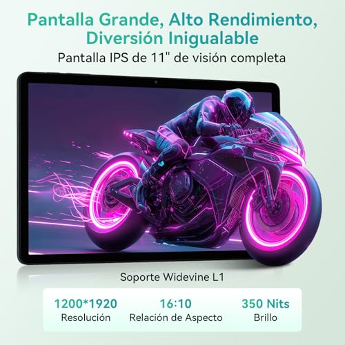 KINGRID T90 2026 Android 16 Tablet, 24GB RAM + 128GB ROM, 11 Inch FHD Tablet with Keyboard and Mouse, 5G WiFi, 8000mAh, Widevine L1, Dual Camera, Face ID, GPS and Case