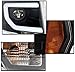 ZMAUTOPARTS Ford F150 Pickup Truck DRL Bar Strip Projector Headlights Lamp Black Pair